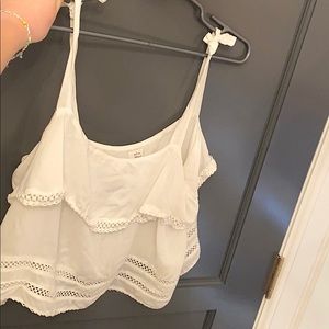 Wilfred crop white flowy tank